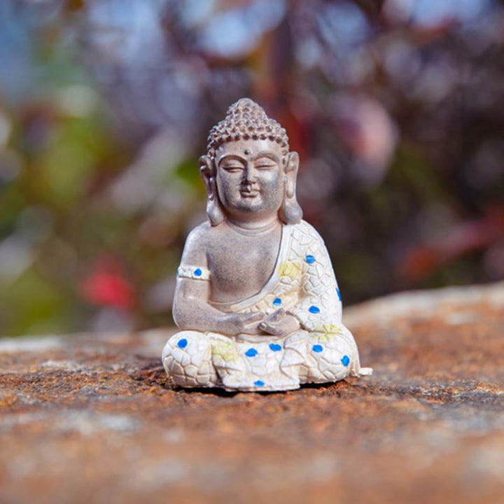 Buddha Stones Meditating Zen Buddha Serenity Resin Statue Figurine Home Decoration - image 9