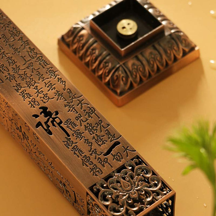 Heart Sutra Alloy Incense Holder Healing Home Decoration Incense Burner - image 12