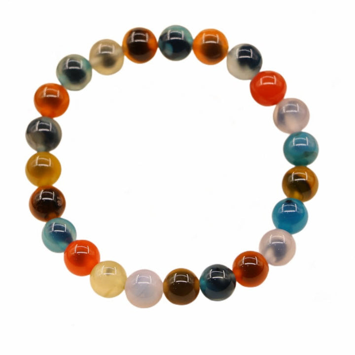 Buddha Stones Colorful Candy Agate Healing Strength Bead Bracelet - image 19