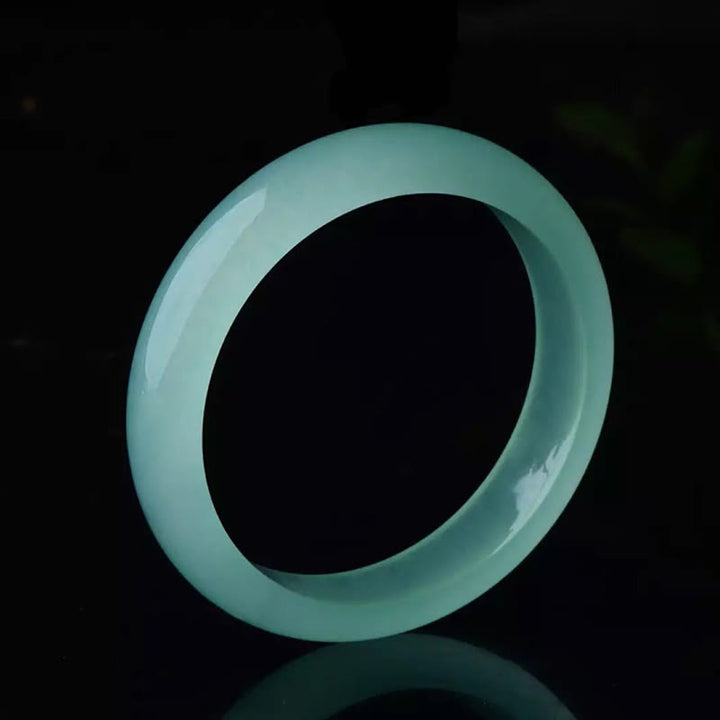 Buddha Stones Natural Jade Luck Healing Prosperity Bangle Bracelet - image 11