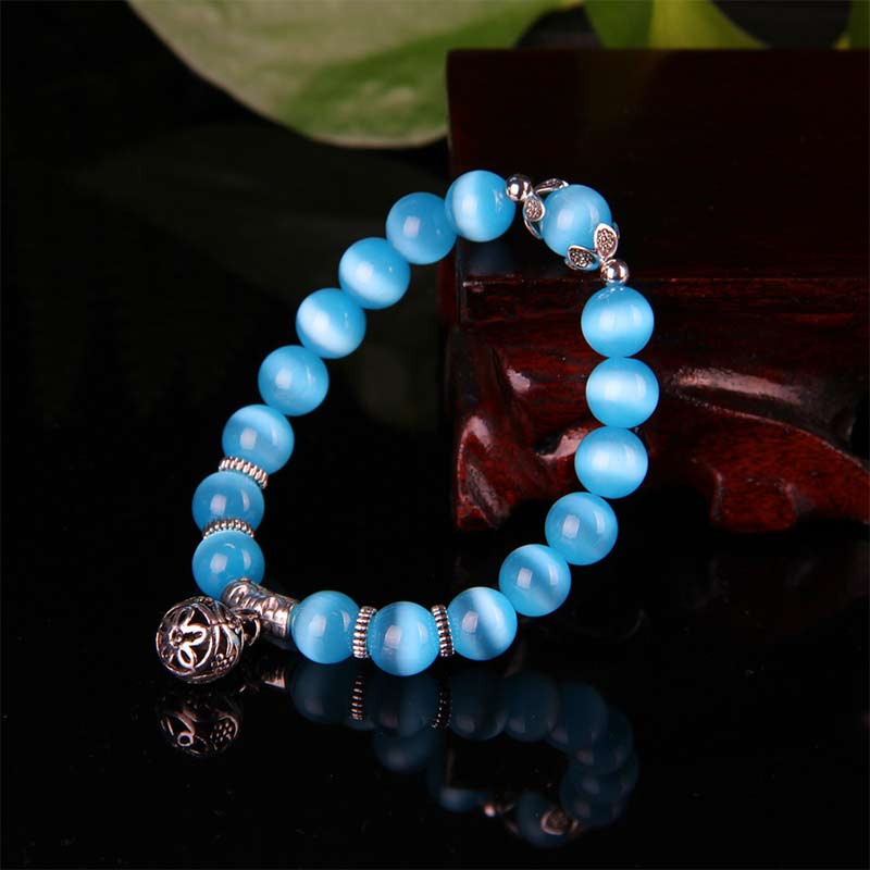 Buddha Stones Tibetan Cat Eye Lucky Bracelet - image 9