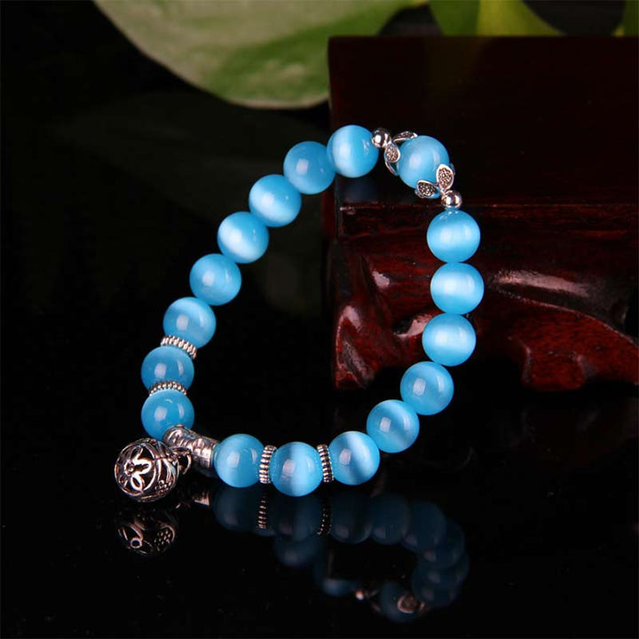 Buddha Stones Tibetan Cat Eye Lucky Bracelet - image 9
