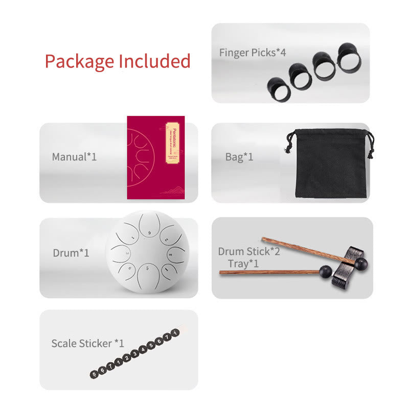 Buddha Stones Steel Tongue Drum Sound Healing Meditation Yoga Lotus Drum Kit 11 Note 6 Inch - image 18