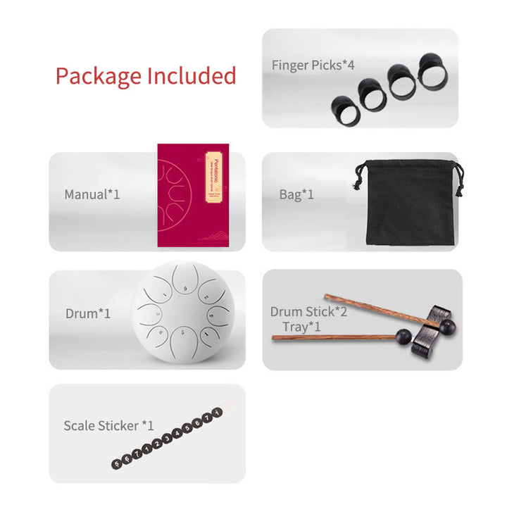 Buddha Stones Steel Tongue Drum Sound Healing Meditation Yoga Lotus Drum Kit 11 Note 6 Inch - image 18