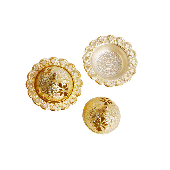 Tibetan Gold Mini Meditation Incense Burner - image 14