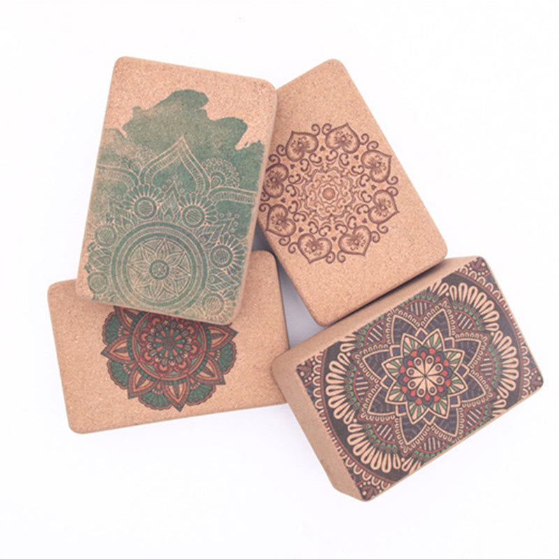 Buddha Stones Tibetan Mandala Mindful Yoga Cork Block - image 18