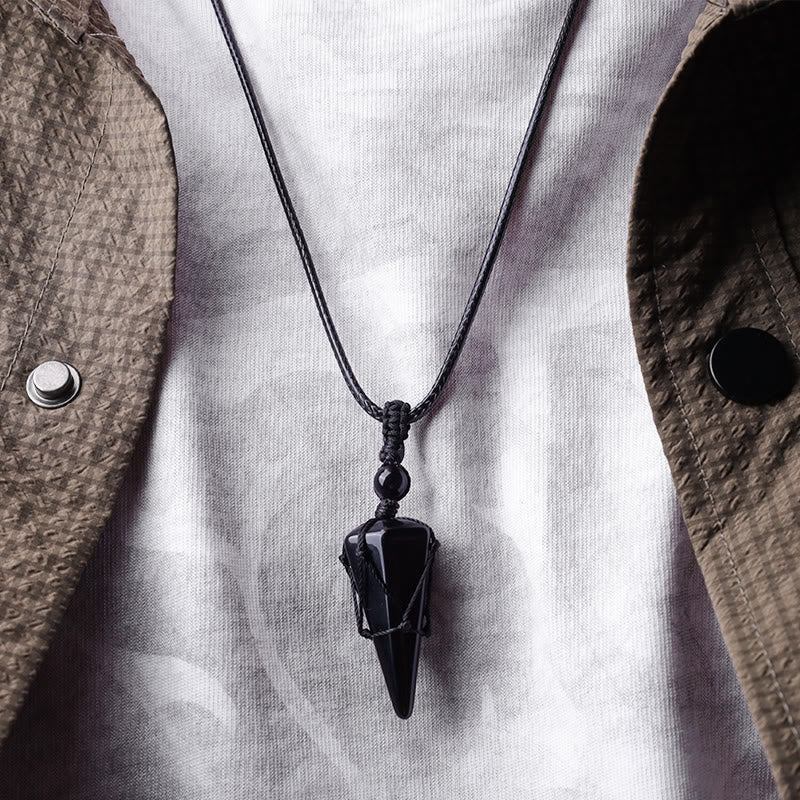 Buddha Stones Natural Stone Pointed Pendant Necklace - image 8