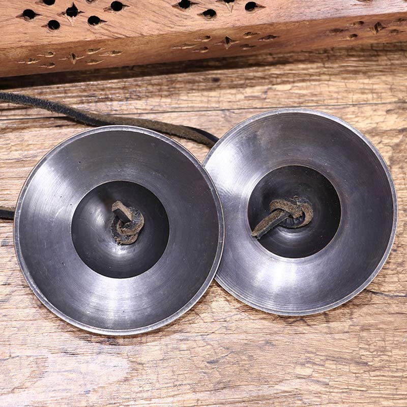 Buddha Stones Tibetan Tingsha Bell Copper Luck Decoration With Bag - Copper - image 0