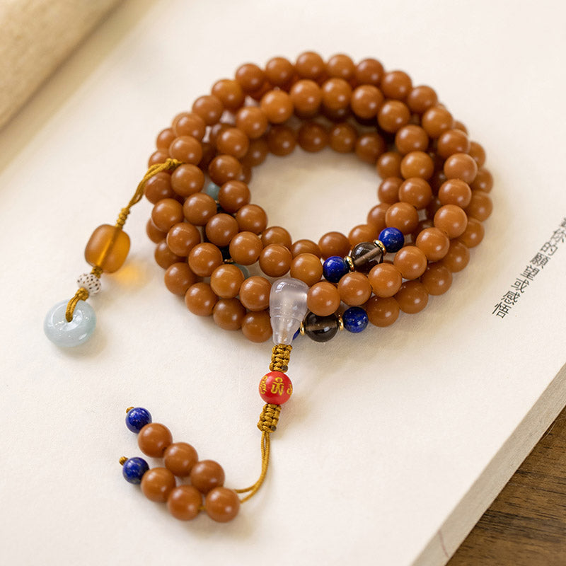 Buddha Stones 108 Beads Bodhi Seed Blessing Meditation Bracelet Mala - image 6