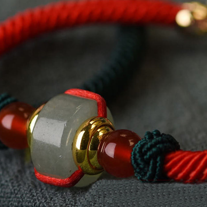 Buddha Stones Tibetan Green Aventurine Luck Braid String Bracelet - image 7