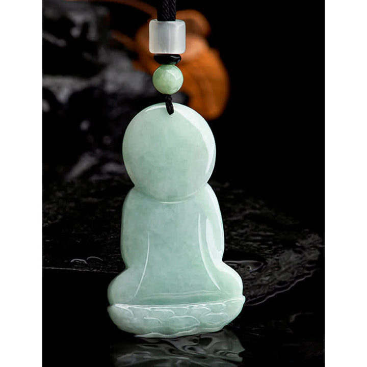 Buddha Stones Amitabha Buddha Jade Amulet Compassion String Necklace - image 14