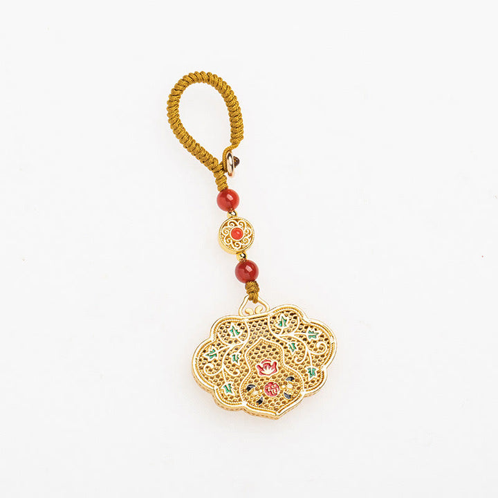 Buddha Stones Lock of Good Wishes Fu Character Luck Blessing Key Chain - image 12