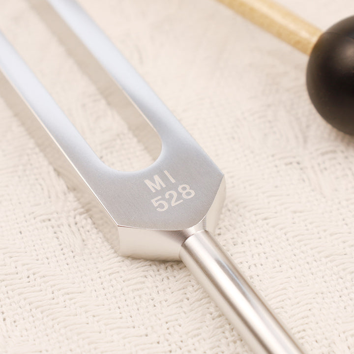 Buddha Stones Tuning Fork 528HZ Aluminum Alloy for Chakra and Sound Therapy Ornament Decoration With a Mallet - image 4