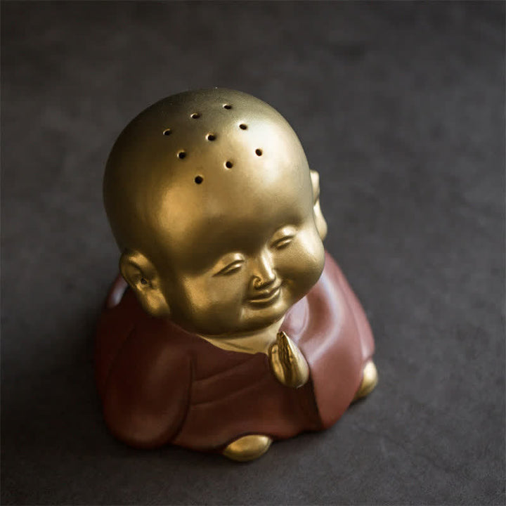 Little Buddha Laughing Buddha Ceramic Healing Incense Burner - image 5
