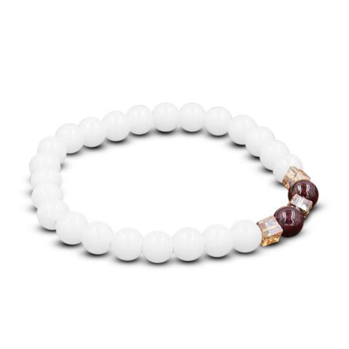 Buddha Stones Natural White Jade Protection Bracelet - image 1