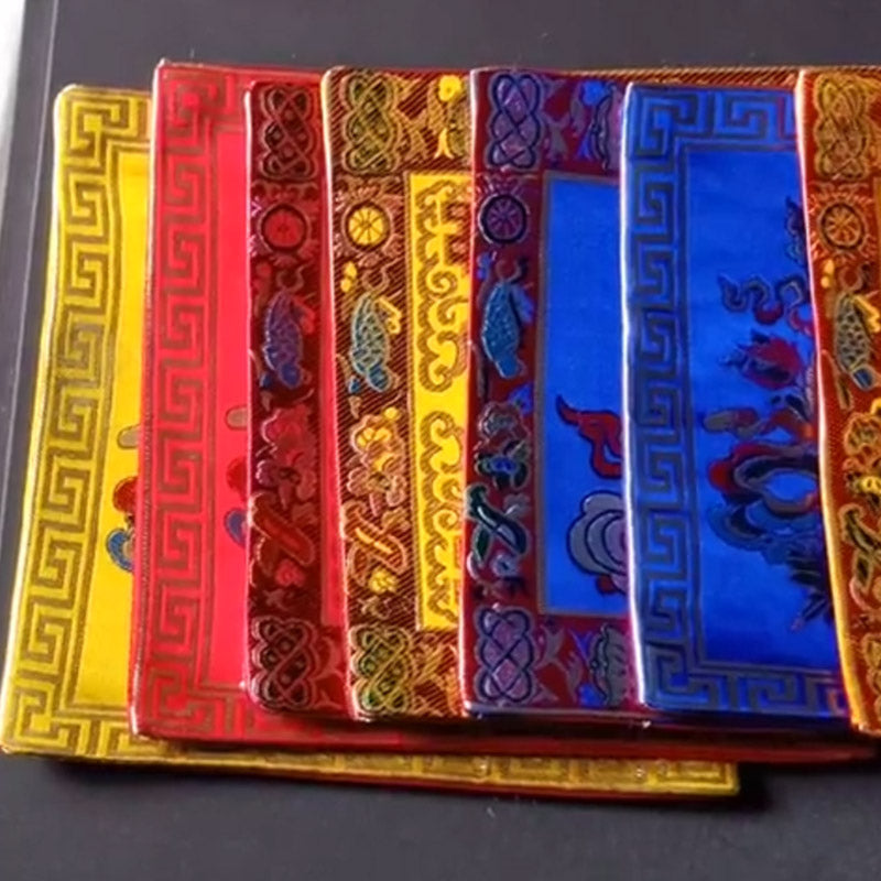 Buddha Stones Prayer Altar Mat Healing Meditation Vajra Auspicious Symbols - image 2