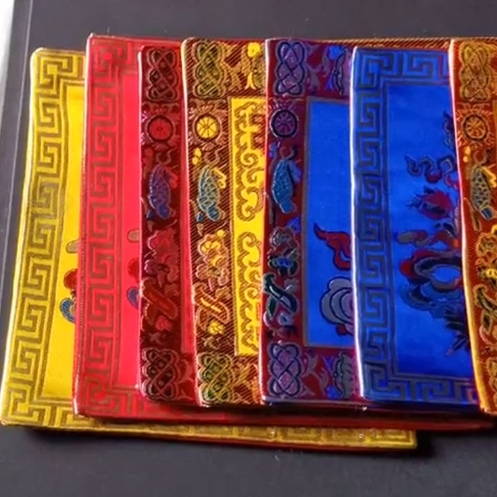 Buddha Stones Prayer Altar Mat Healing Meditation Vajra Auspicious Symbols - image 2