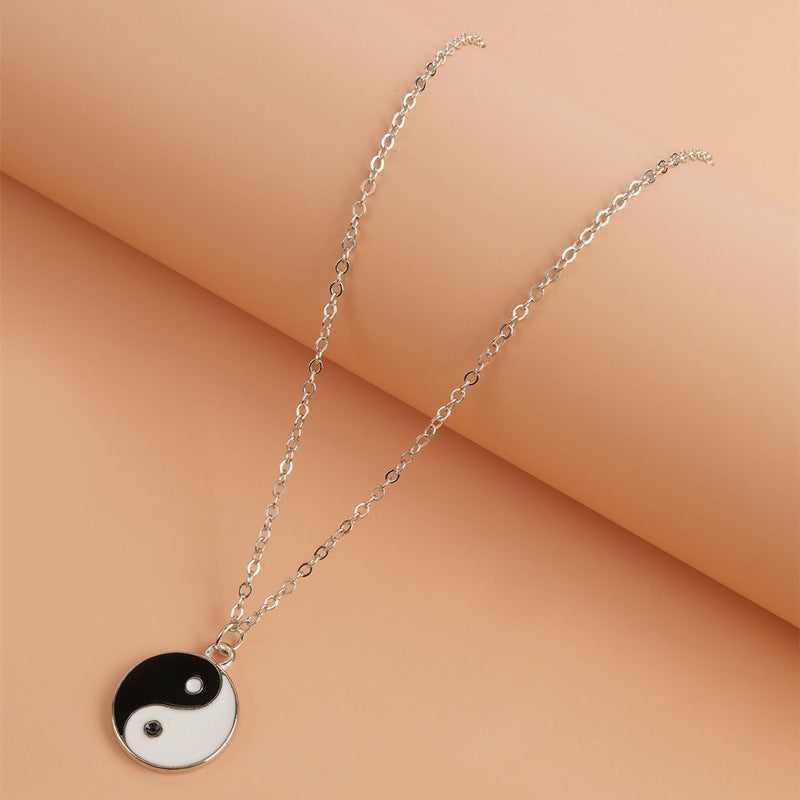 Buddha Stones 2Pcs Yin Yang Harmony Balance Necklace Pendant - image 1