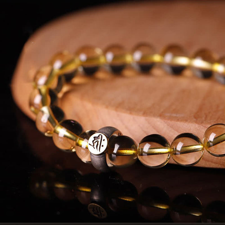 Buddha Stones 925 Sterling Silver Chinese Zodiac Natal Buddha Citrine Protection Bracelet - image 13