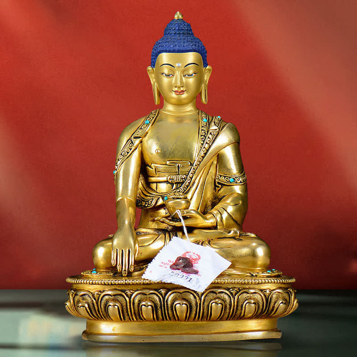 Buddha Stones Shakyamuni Compassion Copper Statue Decoration - Buddha Shakyamuni - image 0