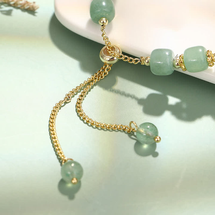 Buddha Stones Year of the Rabbit Natural Green Aventurine Luck Bead Bracelet - image 3