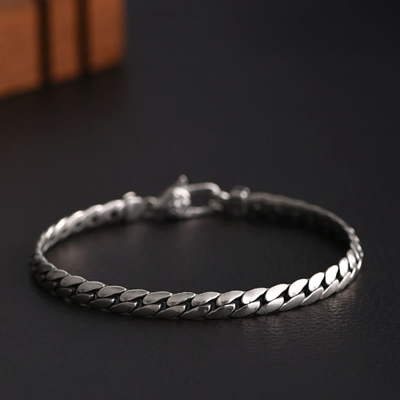 Buddha Stones Double Dorje Vajra Strength Punk Copper Chain Bracelet Necklace - image 1