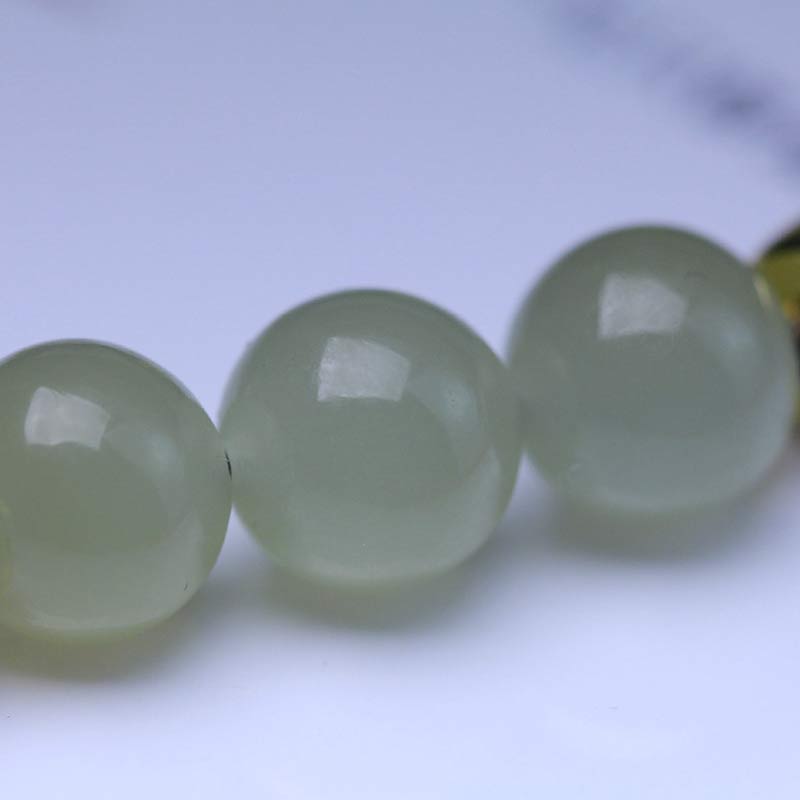 Buddha Stones Natural Jade Lotus Seed Strength Red String Weave Bracelet - image 9