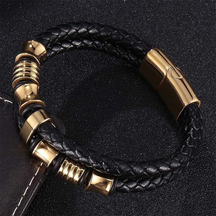 Buddha Stones Layered Leather Weave Fortune Bracelet - image 10