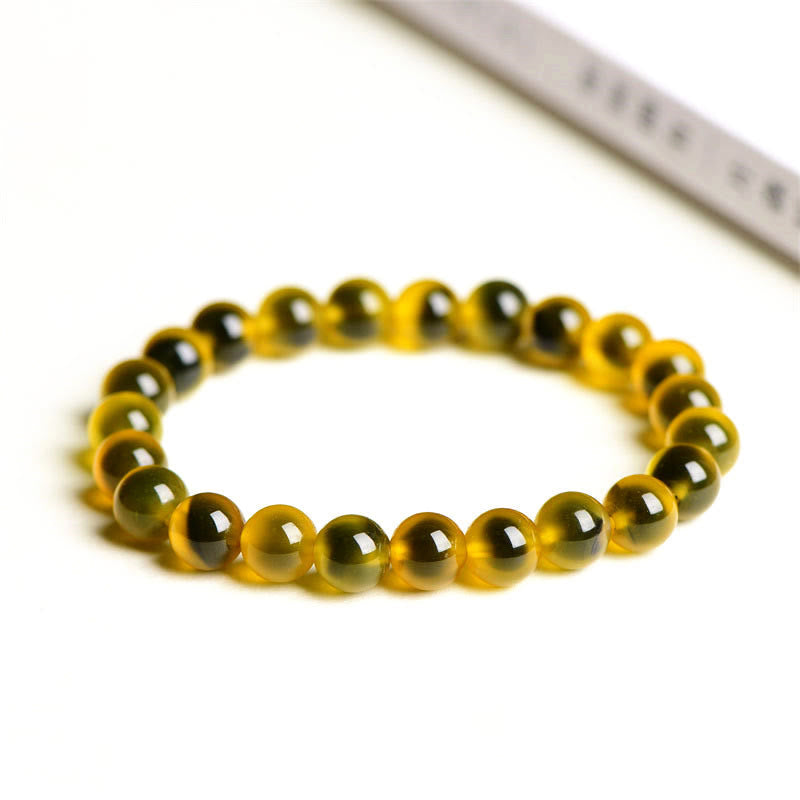 Buddha Stones Natural Colorful Candy Agate Harmony Strength Bead Bracelet - Yellow Candy Agate - 10mm(19 Beads) - image 7