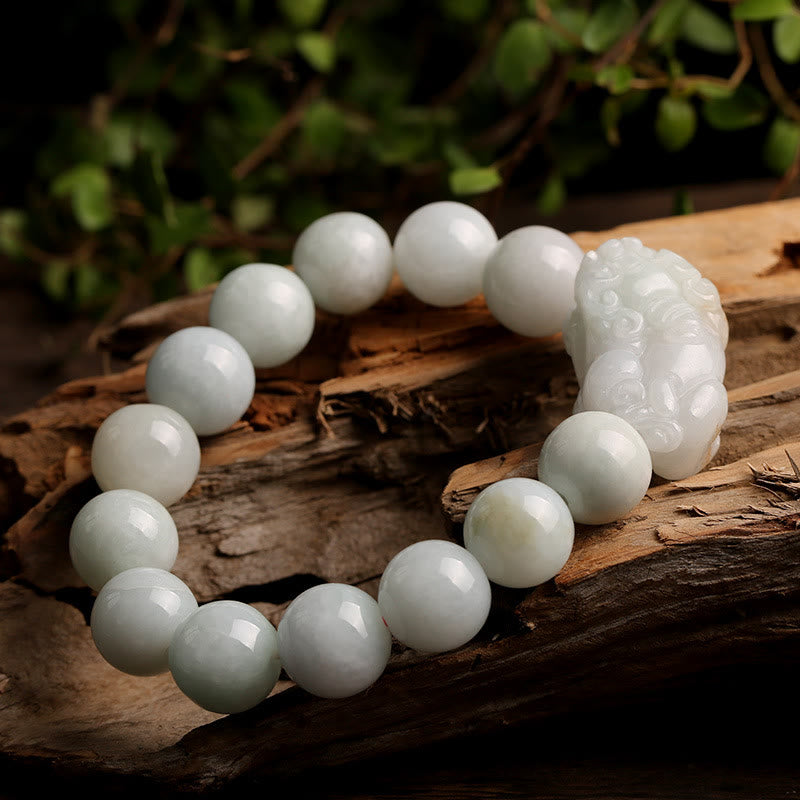 Buddha Stones Fengshui Wealth Prosperity Jade PiXiu Luck Bracelet - image 7
