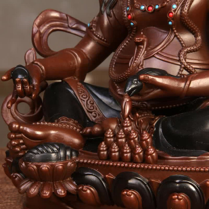 Buddha Stones Yellow Jambhala Bodhisattva Figurine Compassion Copper Statue Home Office Decoration - image 15