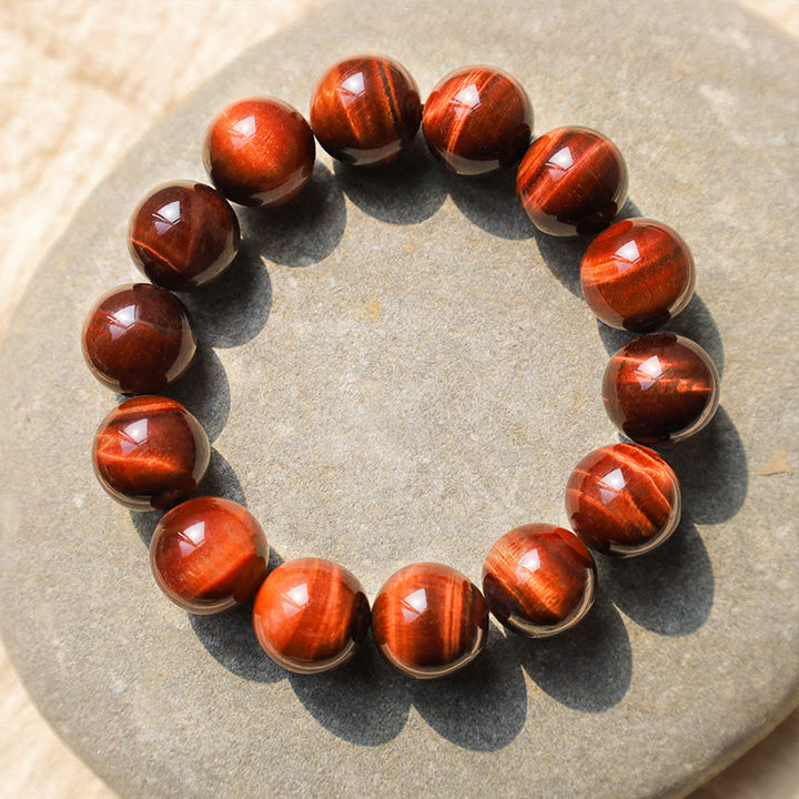Buddha Stones Natural Tiger Eye Healing Bead Bracelet - 14mm - image 3