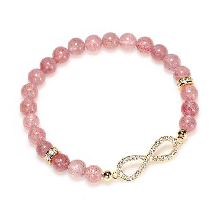 Buddha Stones Natural Strawberry Quartz Positivity Healing Bracelet - image 2