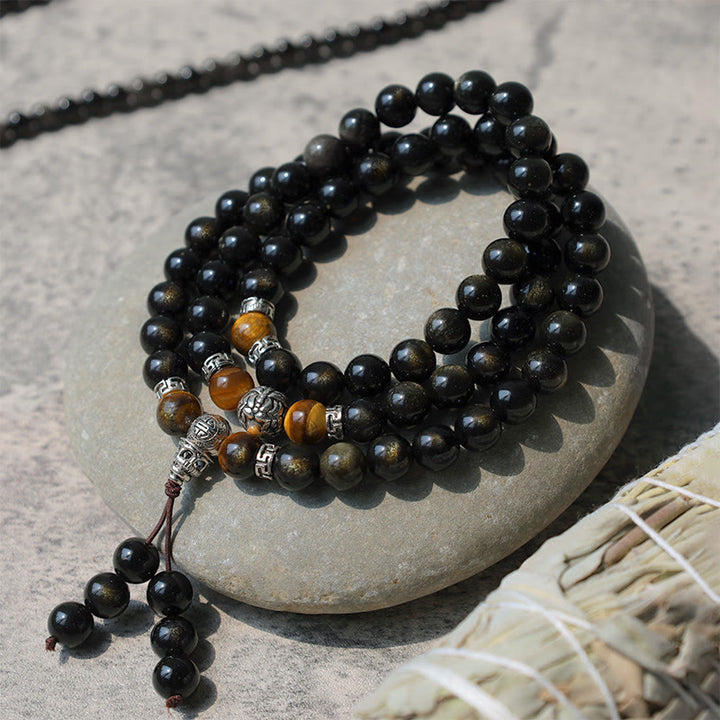 Golden Obsidian Energy Bracelet Necklace - image 10