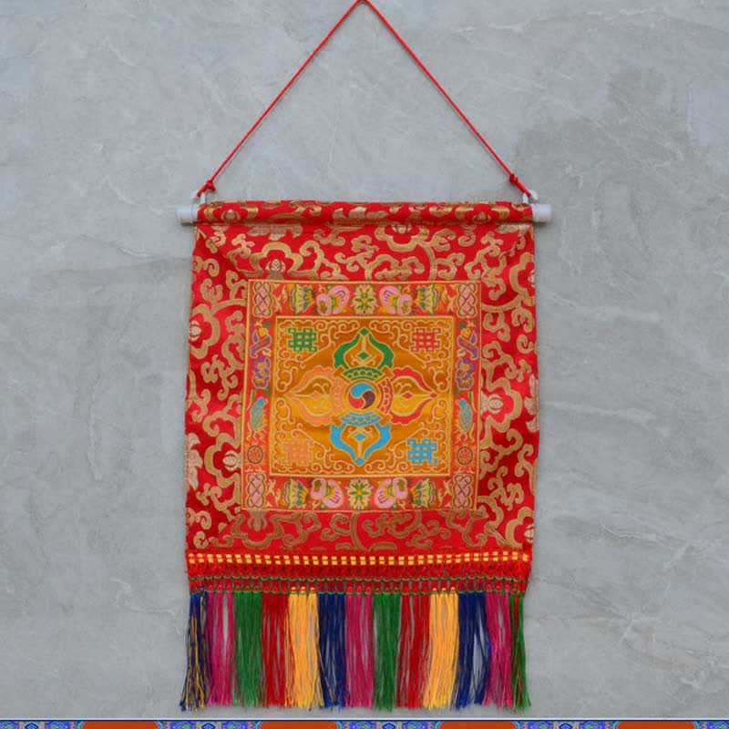 Vajra Auspicious Symbols Spiritual Power Wall Art - Vajra - Orange - image 1