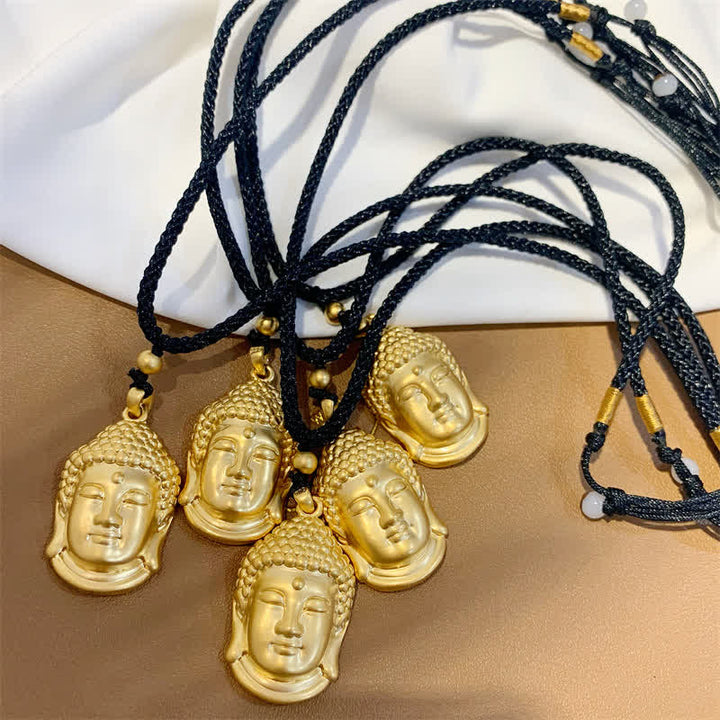 Buddha Stones Gold Buddha Copper Wealth Necklace Pendant - image 9