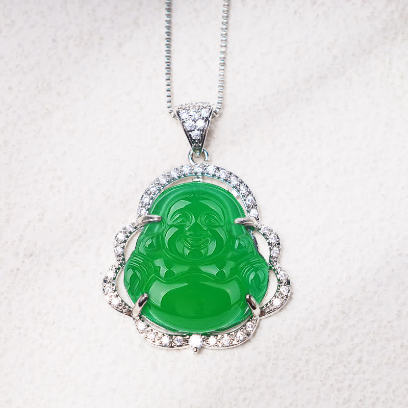Buddha Stones Good Luck Laughing Buddha Necklace - image 7