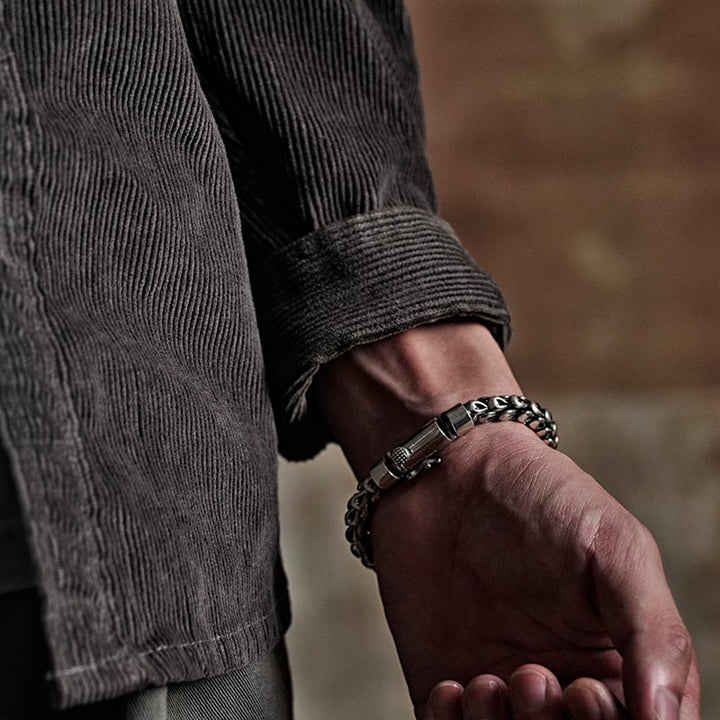 Buddha Stones Retro Dragon Scale Pattern Success Strength Bracelet - image 4