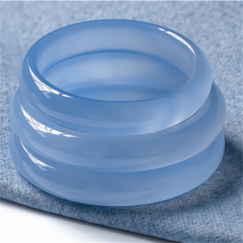 Buddha Stones Blue Chalcedony Emotional Balance Bracelet Bangle - image 3