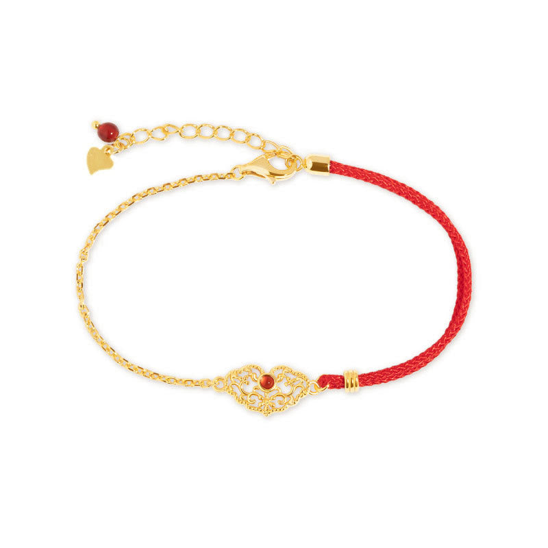 Buddha Stones Lock of Good Wishes Luck Strength Chain Bracelet - image 6