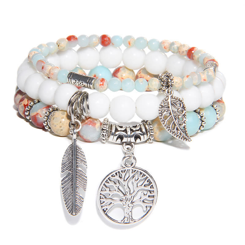 Buddha Stones Tree Of Life Turquoise Balance Bracelet - Turquoise - image 0