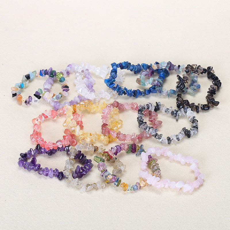 Natural Irregular Shape Crystal Stone Warmth Soothing Bracelet - image 1