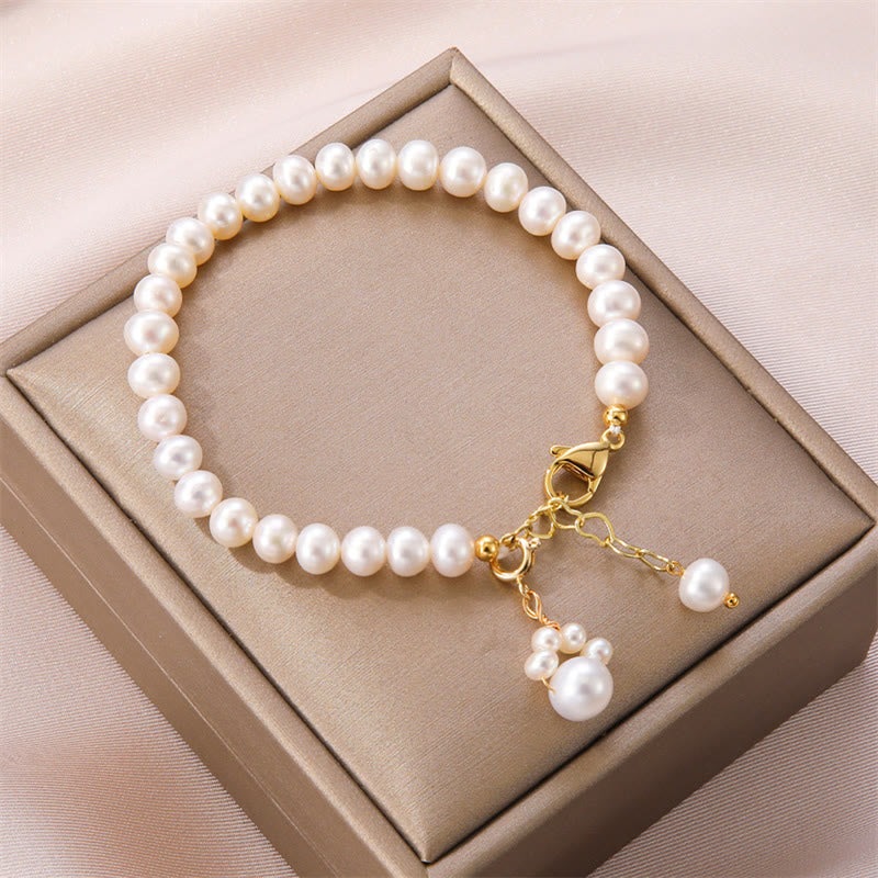 Buddha Stones Pearl Cat Paw Healing Chain Bracelet - Pearl(Healing♥Wisdom) - image 0
