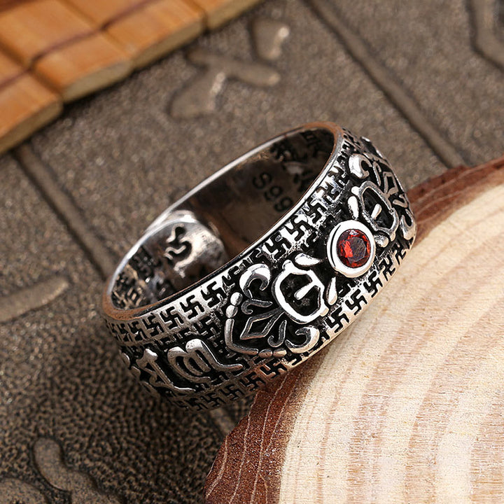 Tibetan Ruby Copper Wealth Ring - image 3