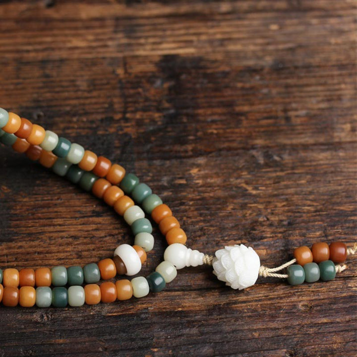 Buddha Stones Bodhi Lotus Mala Harmony Necklace Bracelet - image 4