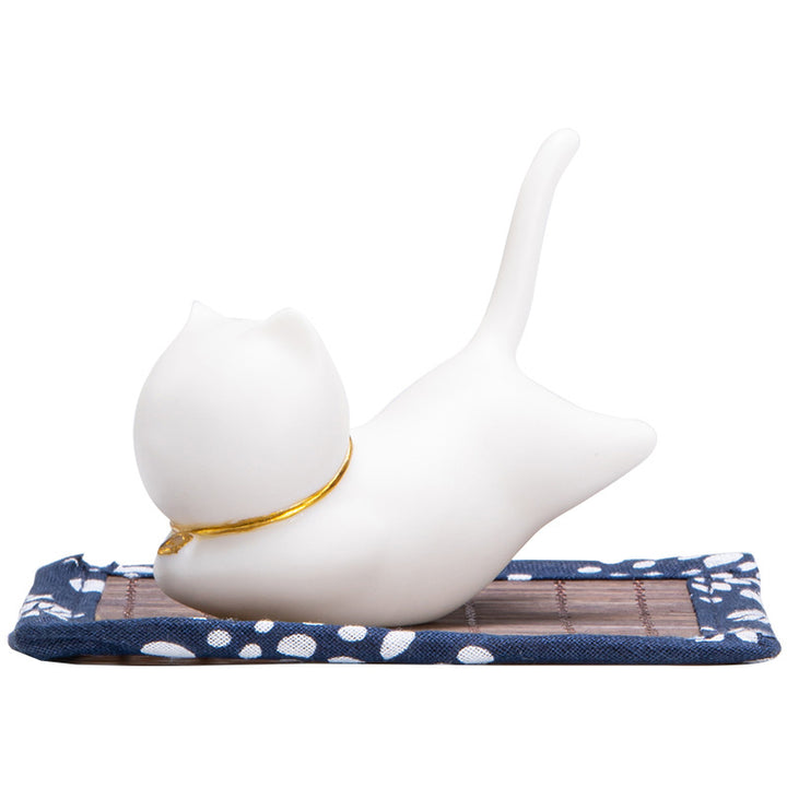 Lovely Cat Panda Ceramic Blessing Incense Burner Decoration - image 8