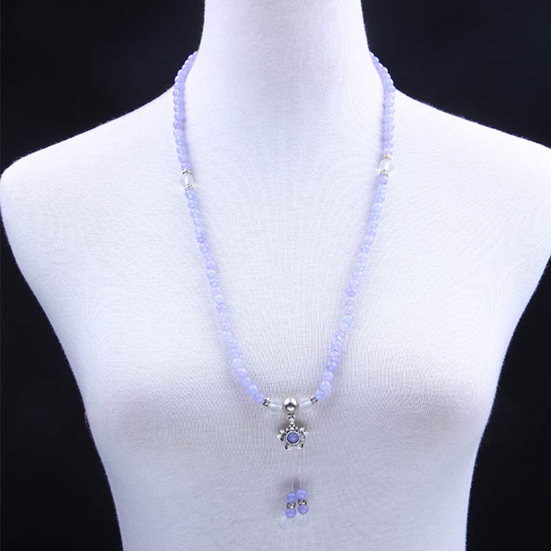 Buddha Stones Purple Jasper Bead Strength Bracelet Mala - image 6