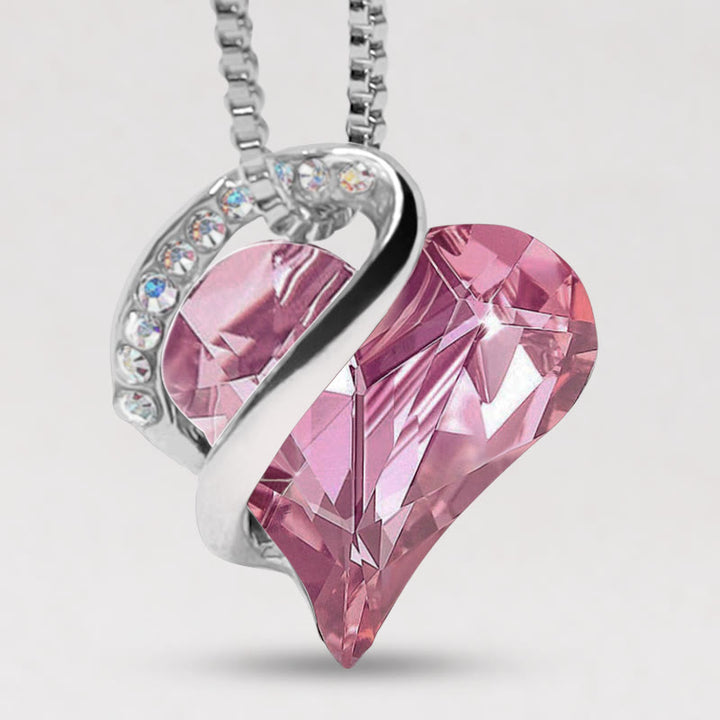 Buddha Stones Love Heart Birthstone Healing Energy Necklace Pendant - 10a-October-Tourmaline Hot Pink - image 34