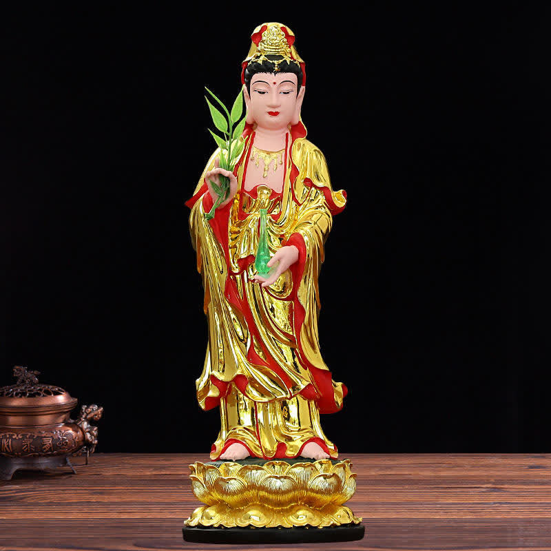 Buddha Stones Chenrezig Bodhisattva Avalokitesvara Figurine Harmony Resin Statue Home Decoration - image 3