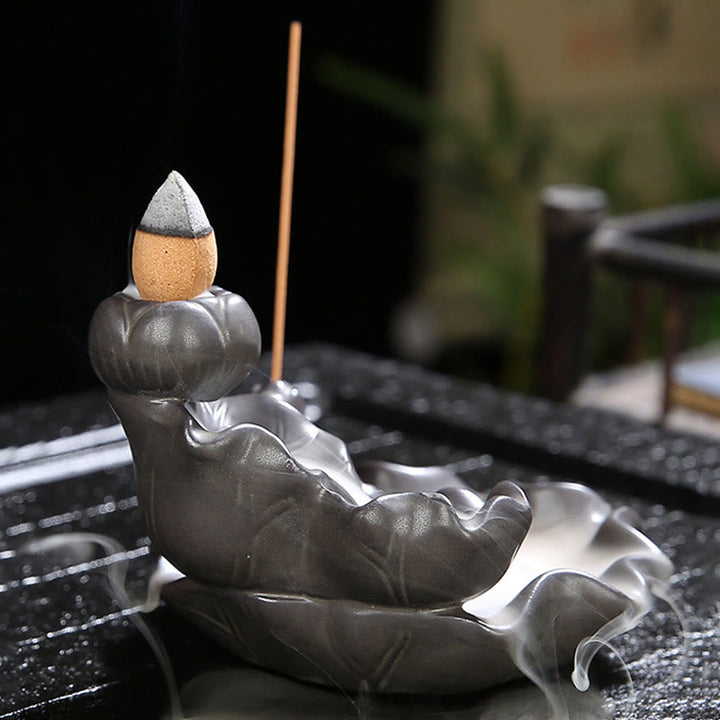 Buddha Stones Koi Fish Lucky Incense Burner Decoration - image 5